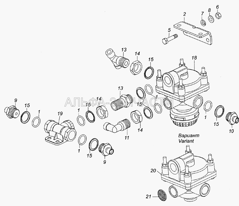 6520-3500018-03 Установка ускорительного клапана  